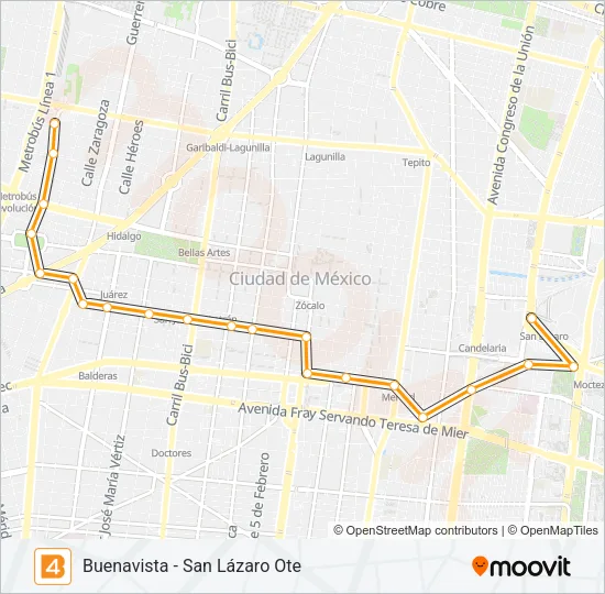 4 Bus Line Map