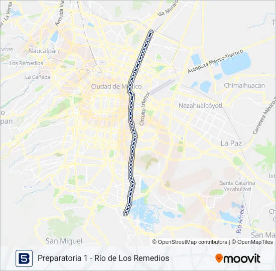 5 Bus Line Map