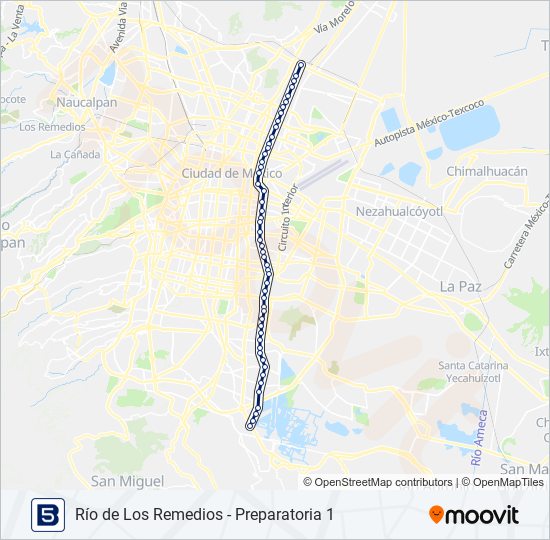 Mapa de 5 de autobús