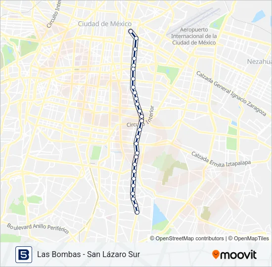 5 Bus Line Map