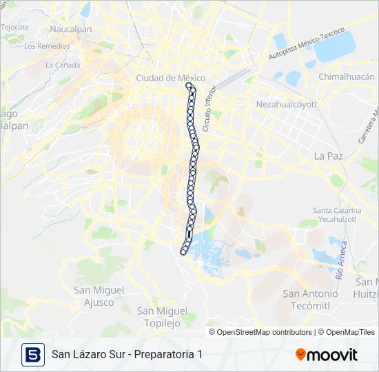 5 Bus Line Map
