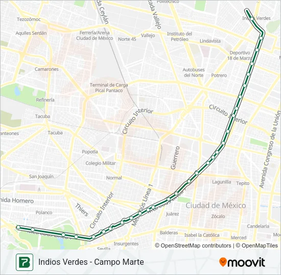 7 Bus Line Map