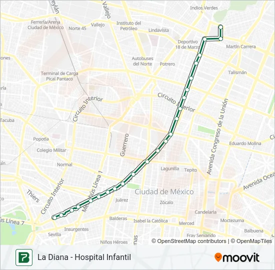7 Bus Line Map