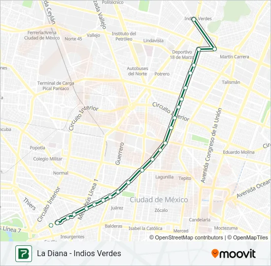 7 Bus Line Map