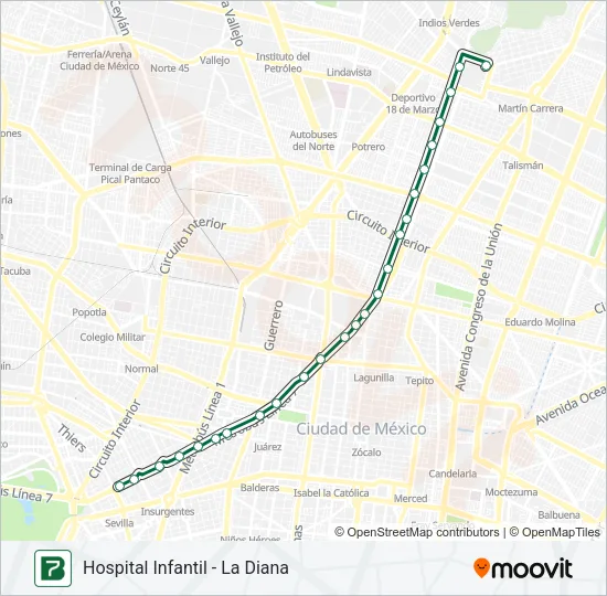 7 Bus Line Map
