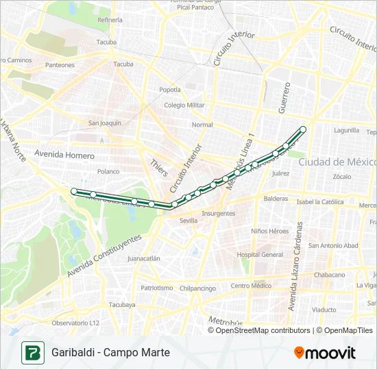 7 Bus Line Map