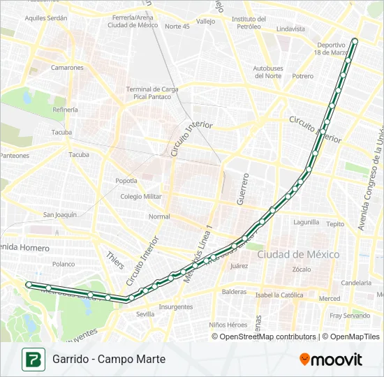 7 Bus Line Map