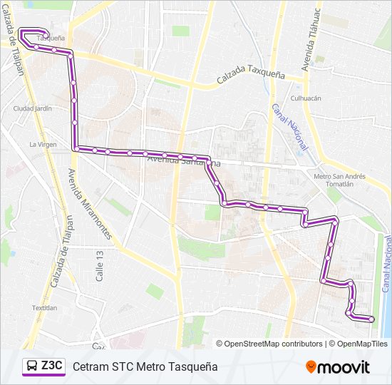 Z3C bus Line Map