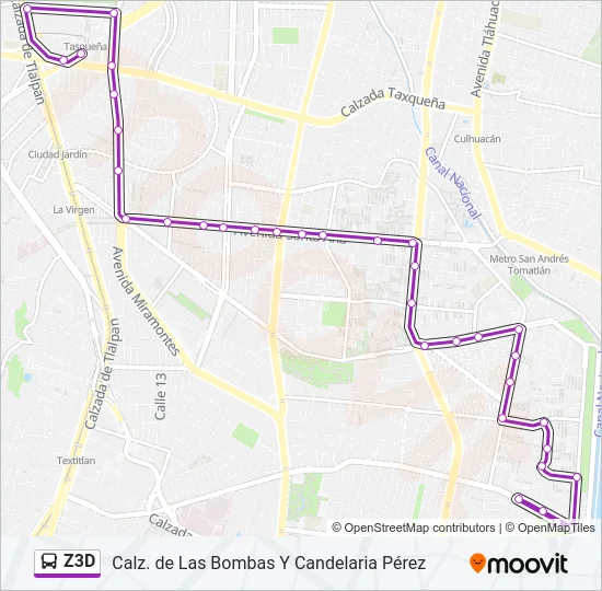 Z3D Bus Line Map