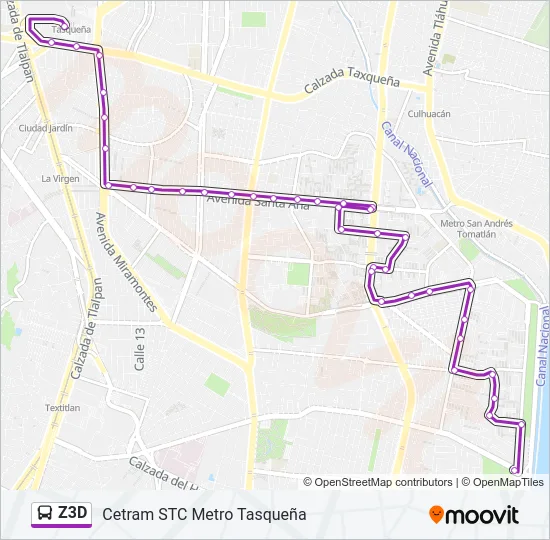 Z3D Bus Line Map
