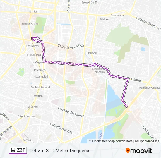 Z3F Bus Line Map