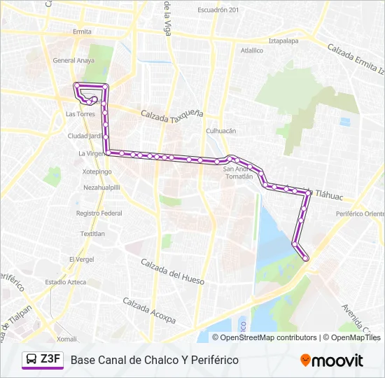Z3F Bus Line Map