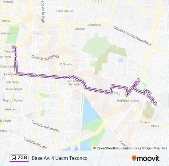 Z3G bus Line Map