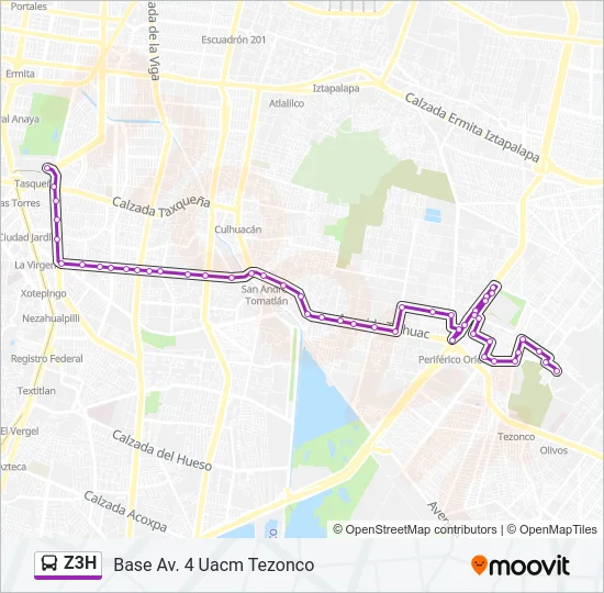 Z3H Bus Line Map