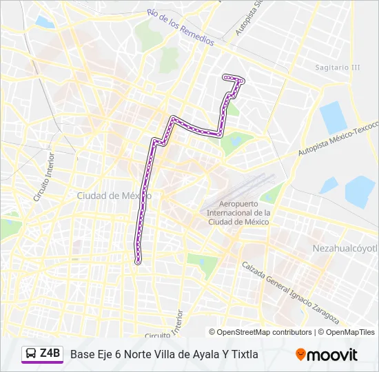 Z4B Bus Line Map