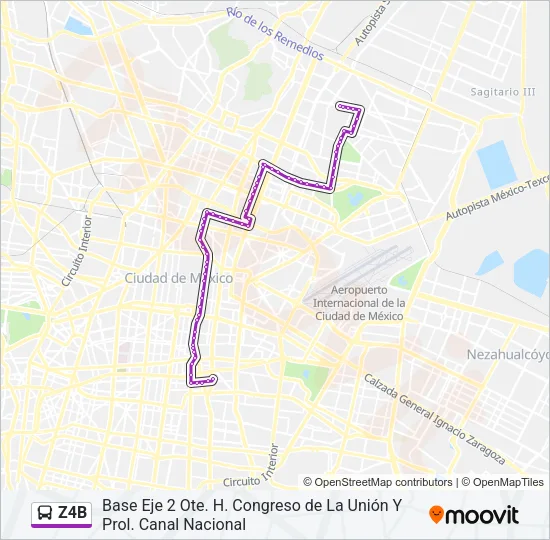 Z4B Bus Line Map