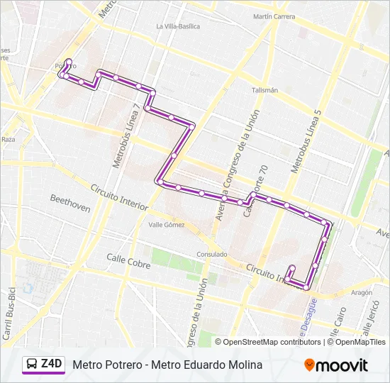 Z4D Bus Line Map