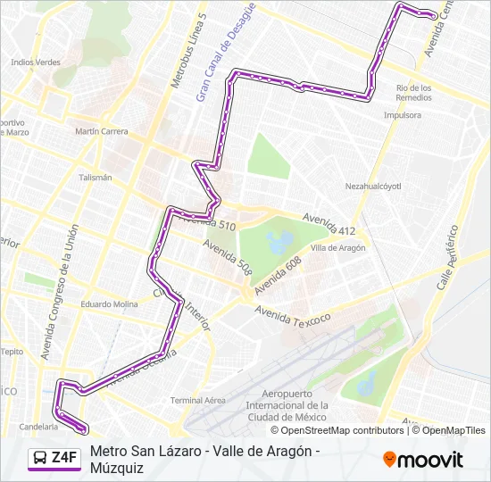 Z4F Bus Line Map