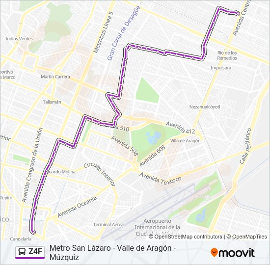 Mapa de Z4F de autobús