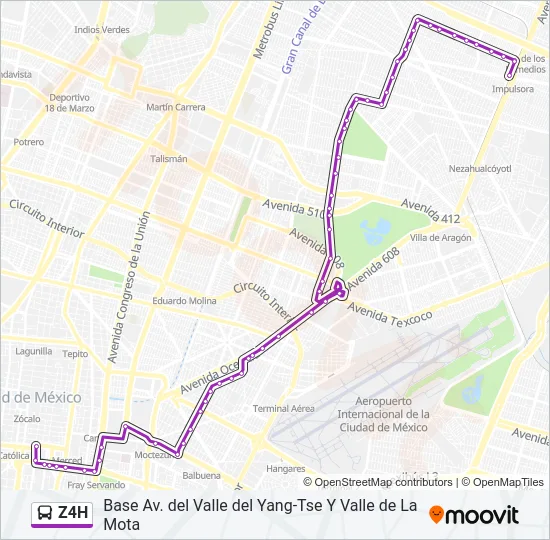 Z4H Bus Line Map