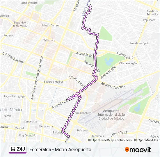 Z4J Bus Line Map