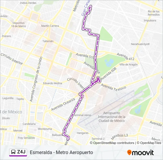Z4J Bus Line Map