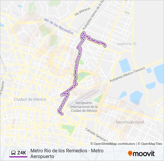Mapa de Z4K de autobús