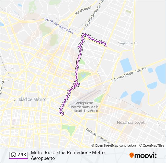 Mapa de Z4K de autobús
