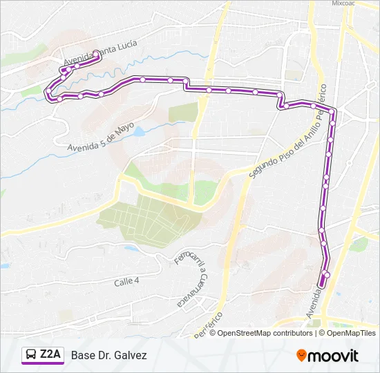 Z2A Bus Line Map