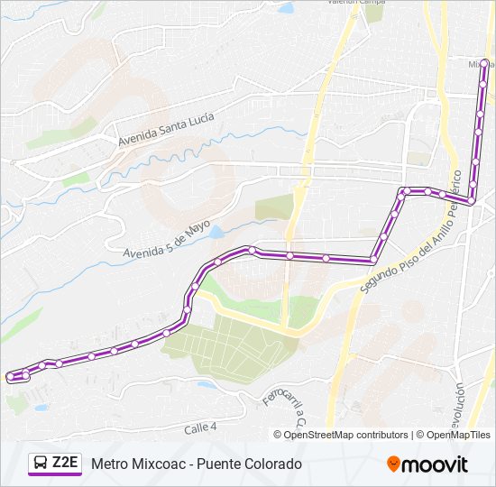 Z2E bus Line Map