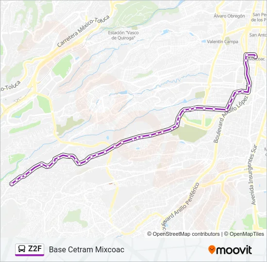 Z2F Bus Line Map