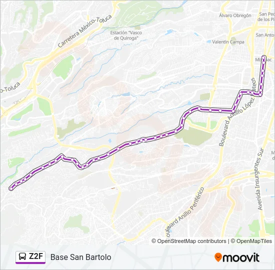 Z2F Bus Line Map