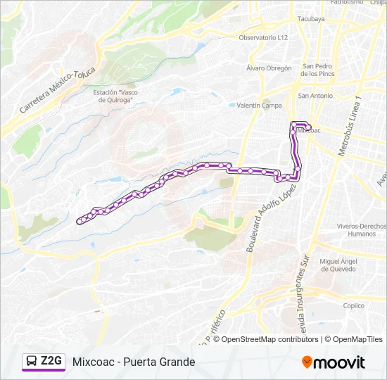 Z2G Bus Line Map