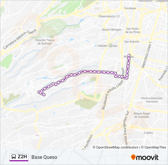 Z2H bus Line Map