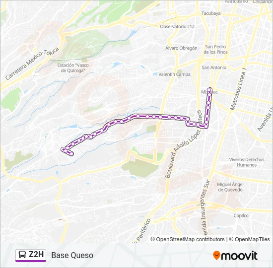 Z2H Bus Line Map