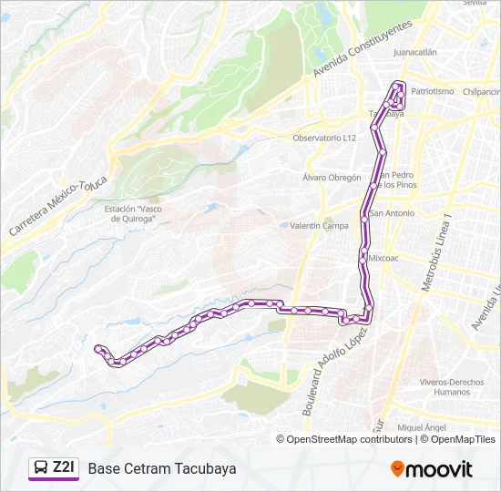 Z2I Bus Line Map
