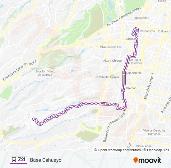 Z2I Bus Line Map