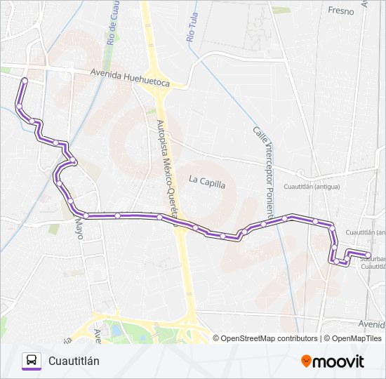 Ruta bosques de la hacienda cuautitlán: horarios, paradas y mapas -  Cuautitlán (Actualizado)