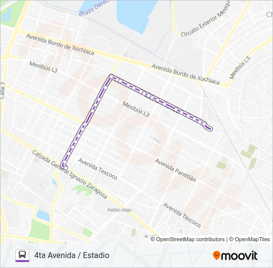 BORDO - CLÍNICA 25 Bus Line Map