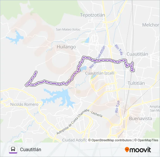 LA LIBERTAD TEPOJACO - CUAUTITLÁN Bus Line Map