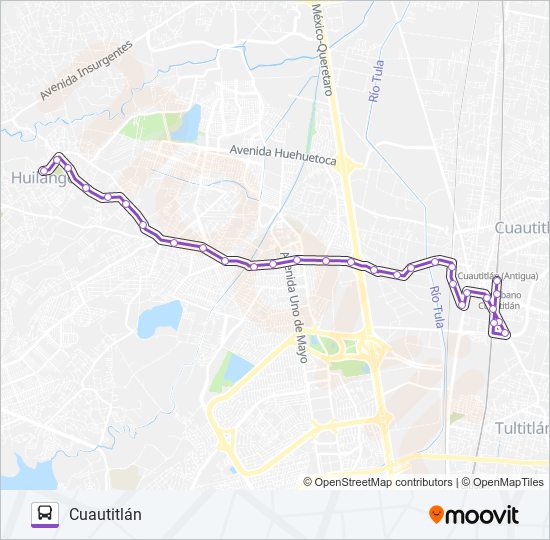 EL ROSARIO - CUAUTITLÁN bus Line Map