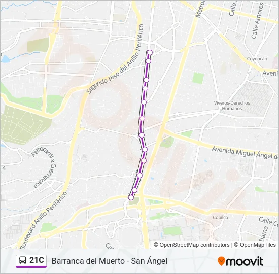 21C Bus Line Map
