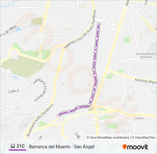 21C Bus Line Map