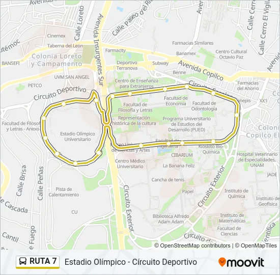 RUTA 7 Bus Line Map
