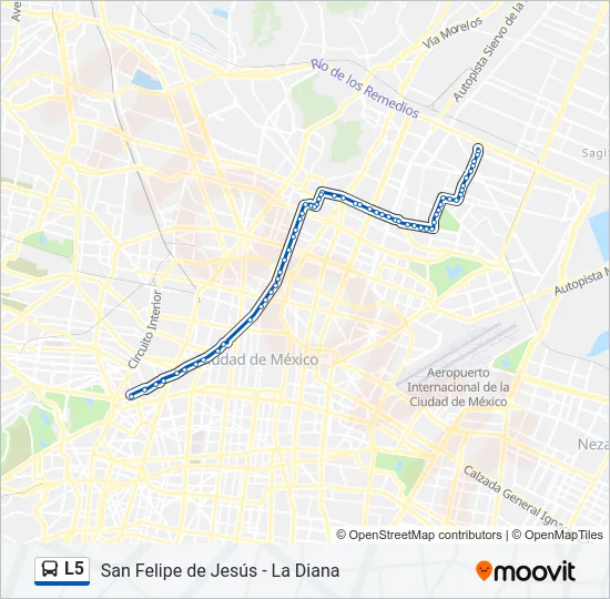 L5 Bus Line Map