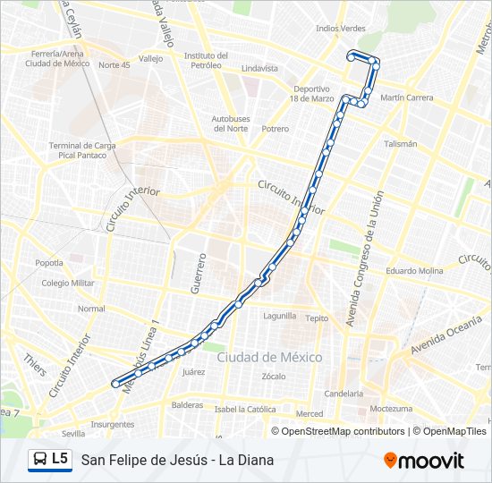 L5 bus Line Map