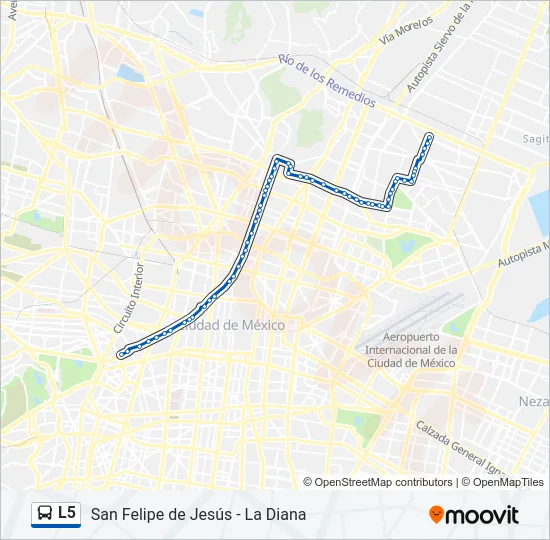 L5 Bus Line Map