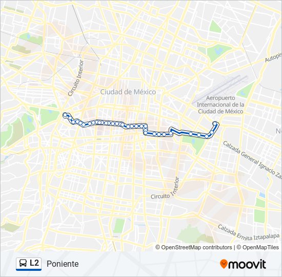 Mapa de L2 de autobús