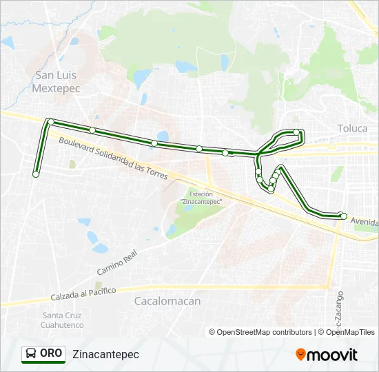 ORO Bus Line Map