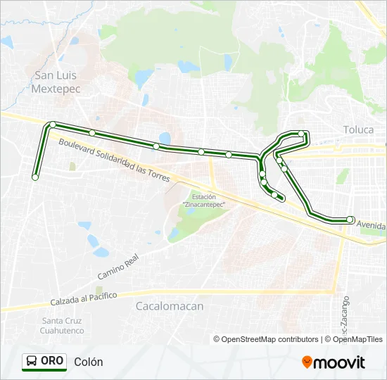 ORO Bus Line Map